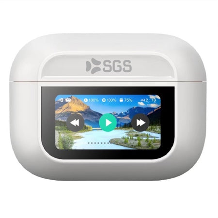 SGS - AIR S5 LCD Auricolari Wireless TWS White con Display Touch