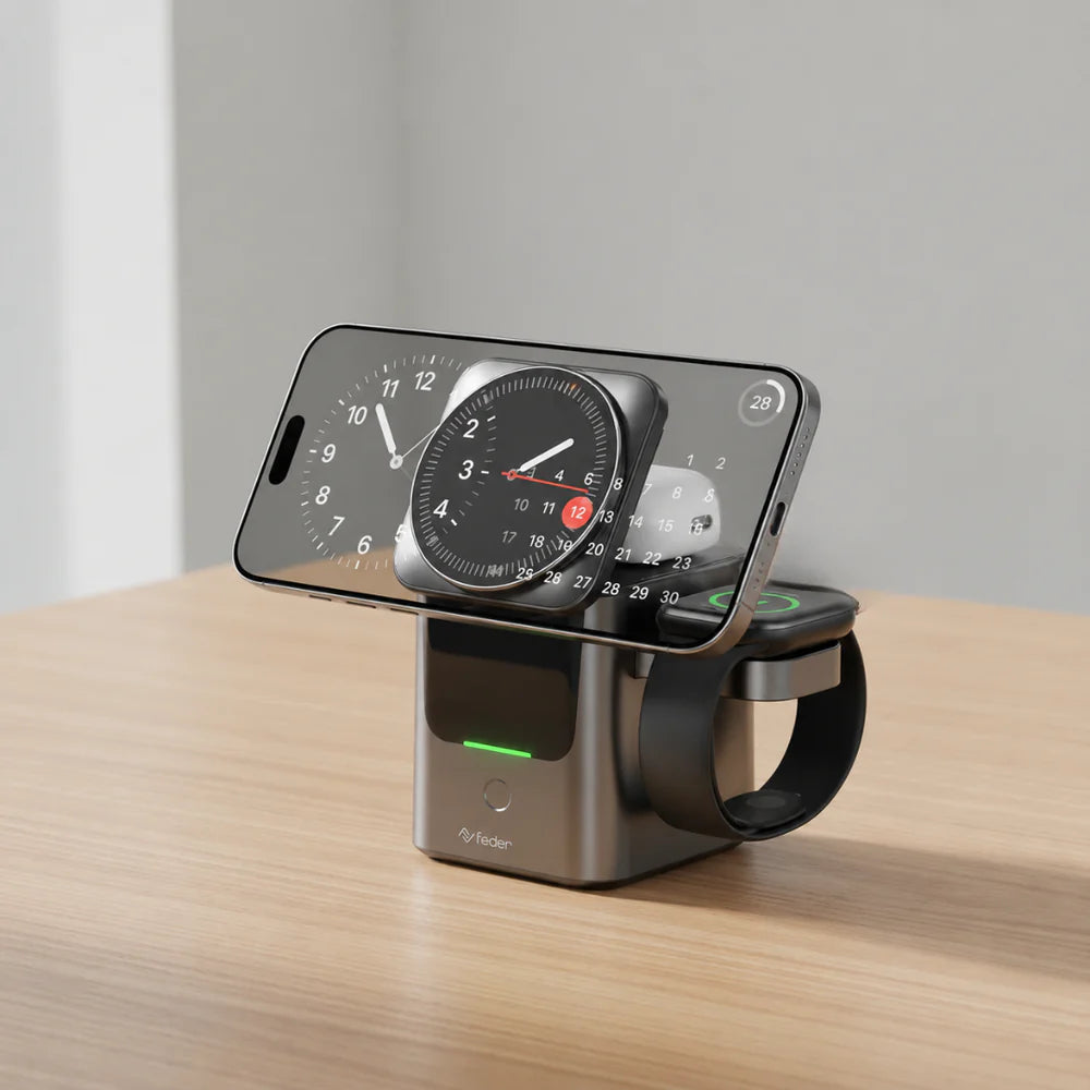 FEDER - Base di ricarica Dock 3 in 1 Magsafe Wireless