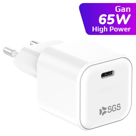 SGS - CARICATORE DA CASA - USB-C PD GAN 65w