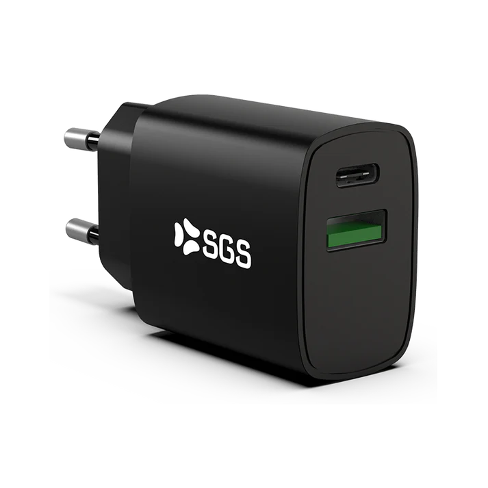 Caricatore da casa USB-C PD GAN 25w NERO-BIANCO