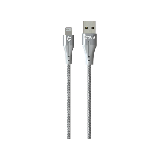 SGS - Cavo Dati/Carica Usb 1 Metro Silver USB-LIFHTNING/USB-TYPE C