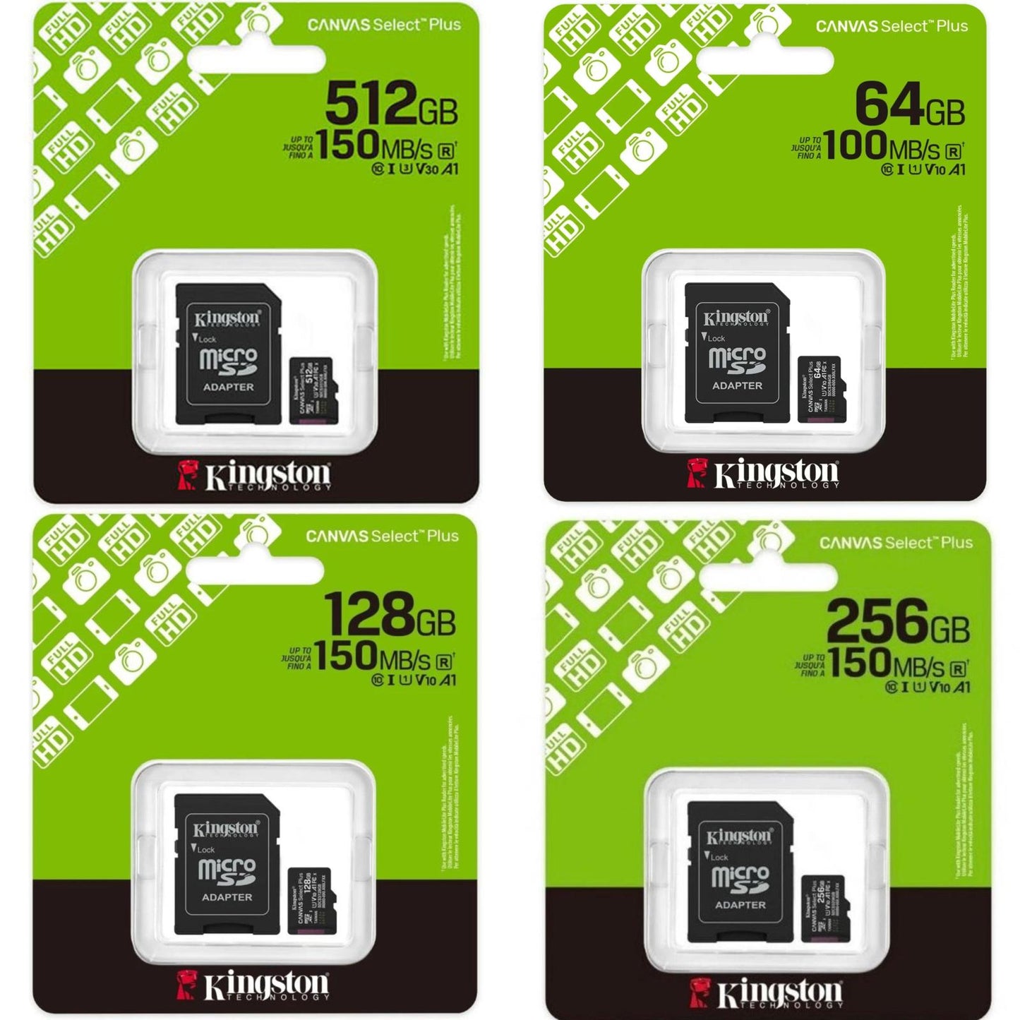 KINGSTON - MICRO SD 64GB - 128GB - 256GB