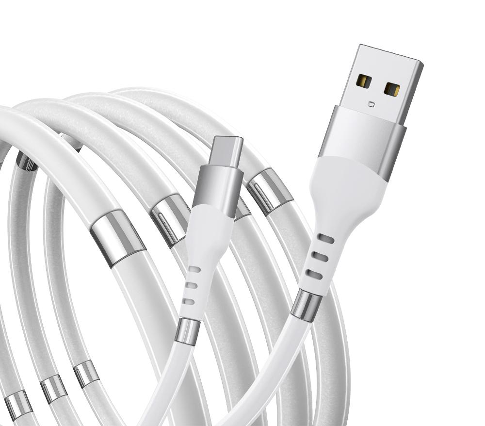 SGS - CAVi AD ANELLI MAGNETICI AUTOAVVOLGENTI 100CM TYPE-C - MICRO USB - LIGHTNING